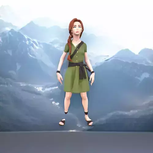 Explorer Green Dress model pack