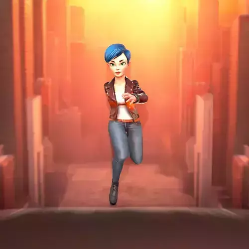Stylish BlueHaired Character model pack