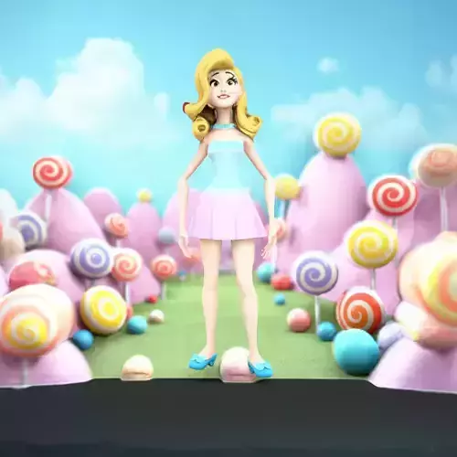 Blonde Animated Character model pack