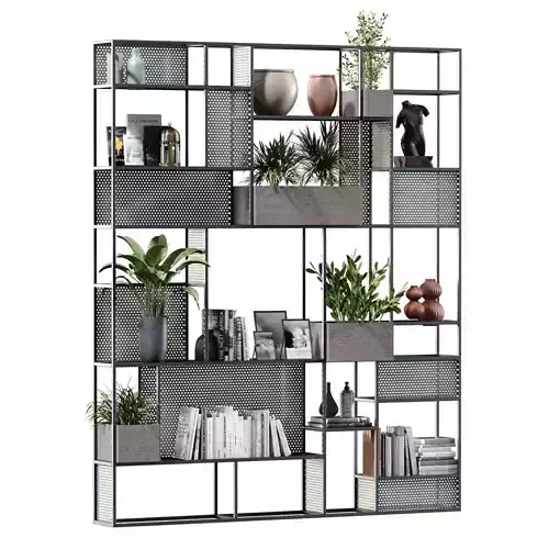 Modern shelf and rack set 831
