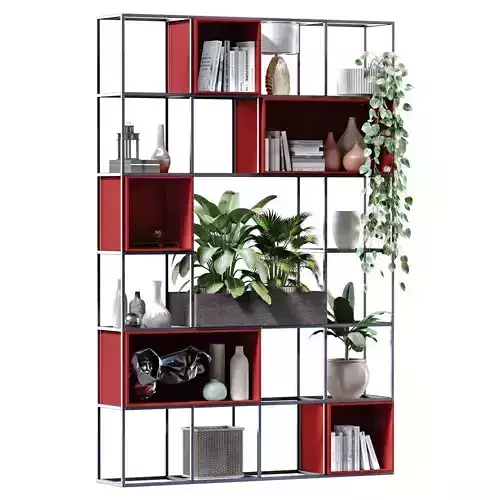 Modern shelf and rack set 832