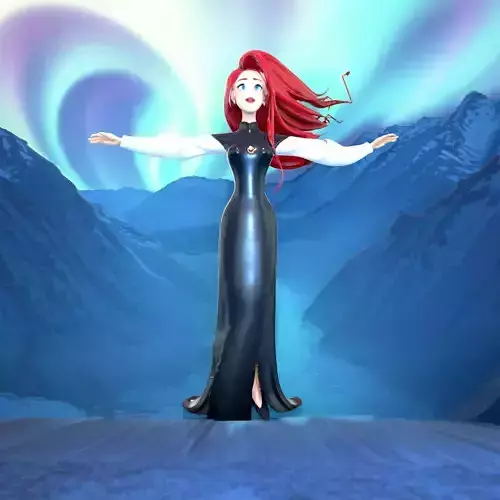 Elegant Redhead Character model pack