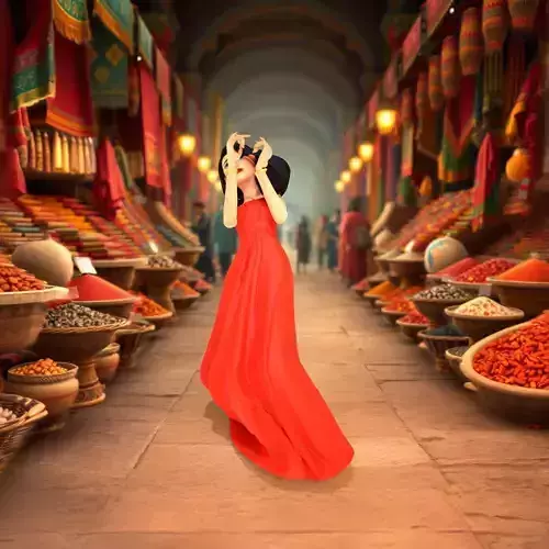 Elegant Evening Dress model pack