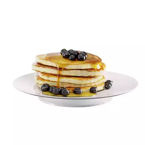 blueberry pancakes with syrup