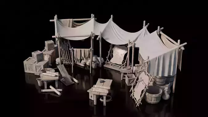 Medieval Bazar - Stall Tent 2