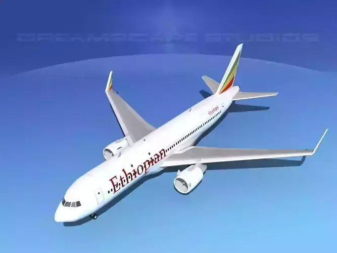Boeing 767-300 Ethiopian 3D model