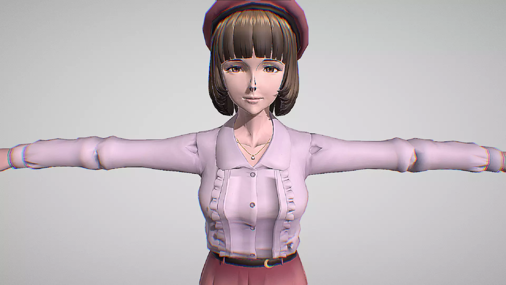 Hitomi Sagan 19 - Mother Of Iris Sagan - AI The Somnium Files Low-poly 3D model