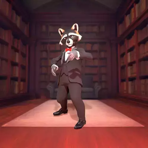 Charming Raccoon Tuxedo model pack