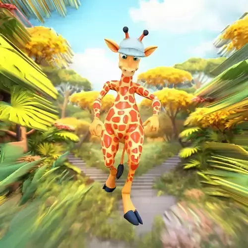 Animated Giraffe Character model pack