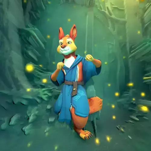 Friendly Squirrel in Robe model pack