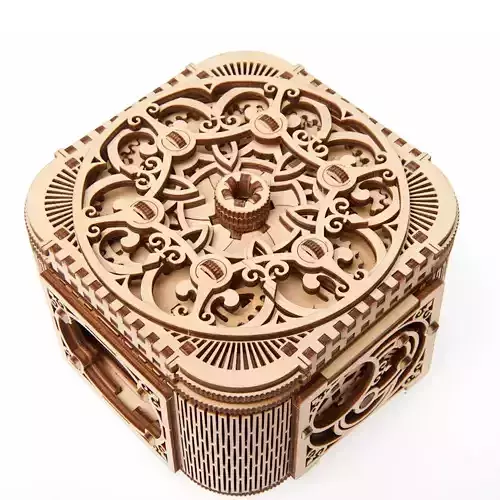 Treasure Box - 3D DIY Wooden Mechanical Puzzle Model