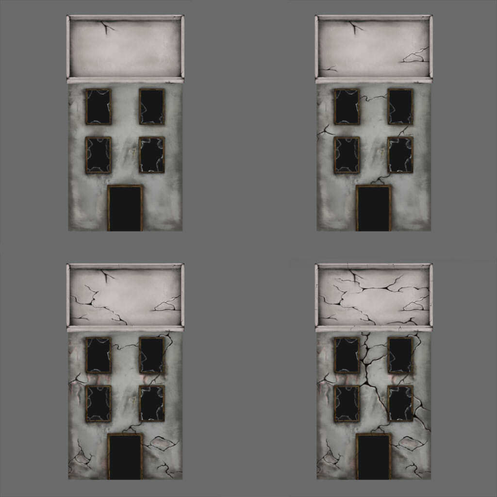 Abandoned Building Low-poly 3D model_9