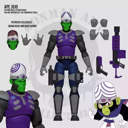 Ape Jojo Full Action Figure STL files 3D print model