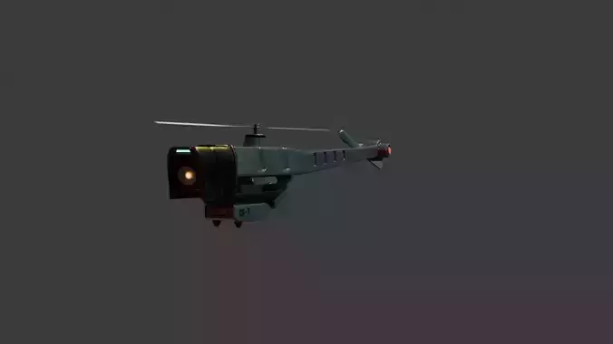  Drone Sci Fi low-poly 3d model