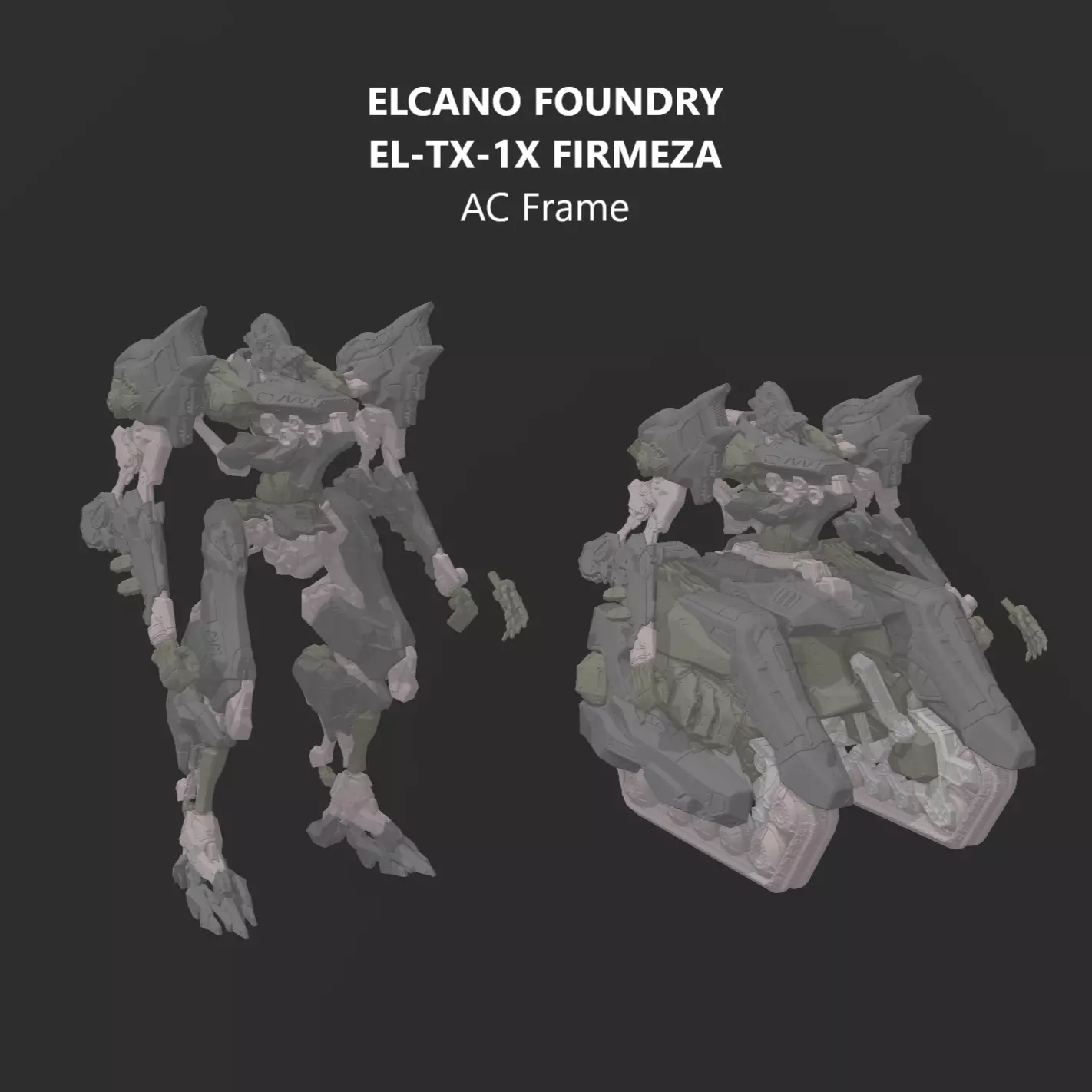 30MM EL-TX-1X FIRMEZA AC Frame Pack Armored Core 6 3D print model