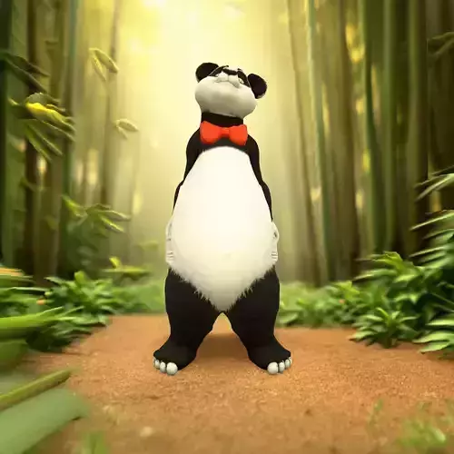 Charming Panda Figure model pack