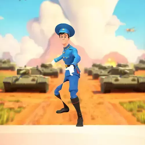 Blue Officer Character model pack