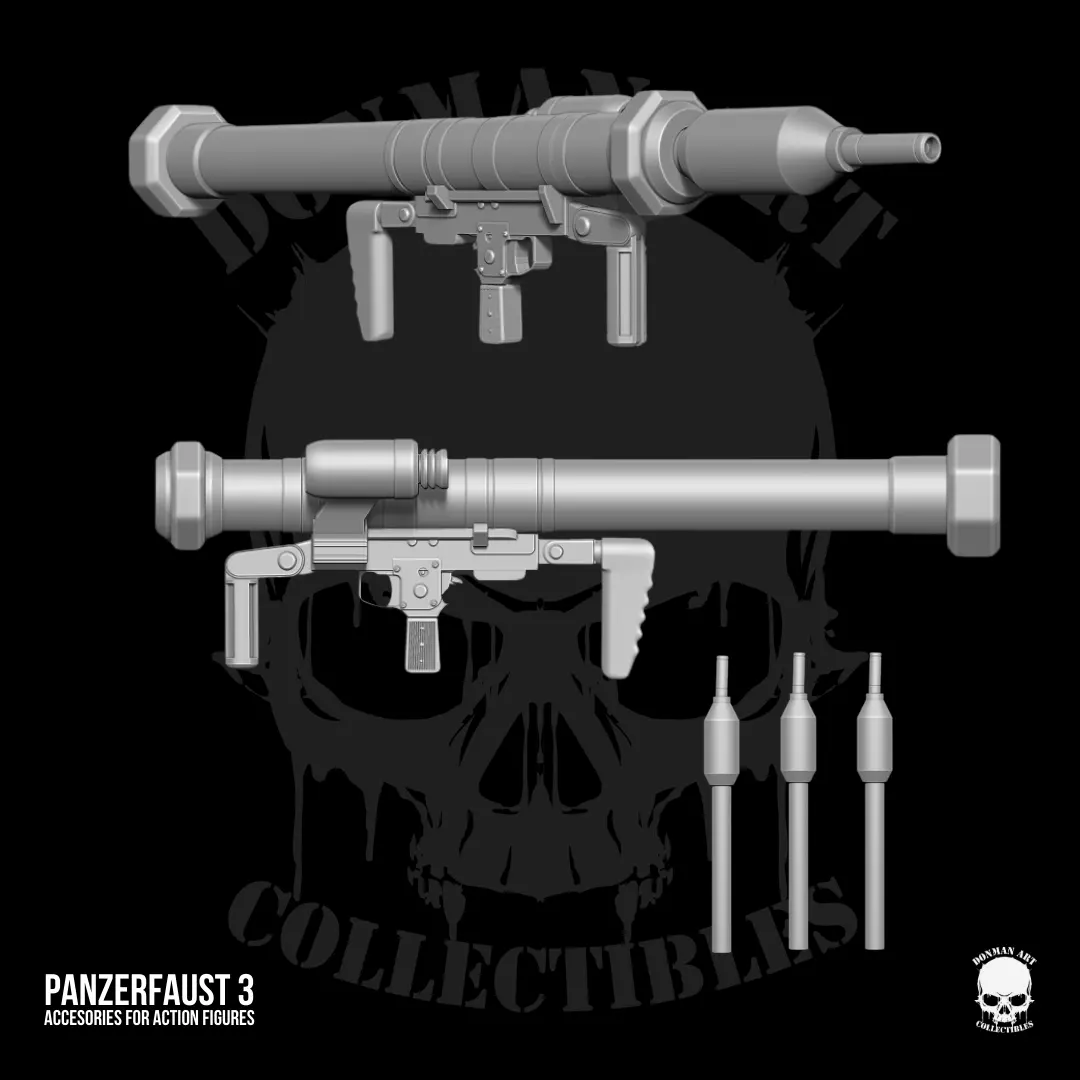 Panzerfaust 3 STL Files For Action Figures 3D print model