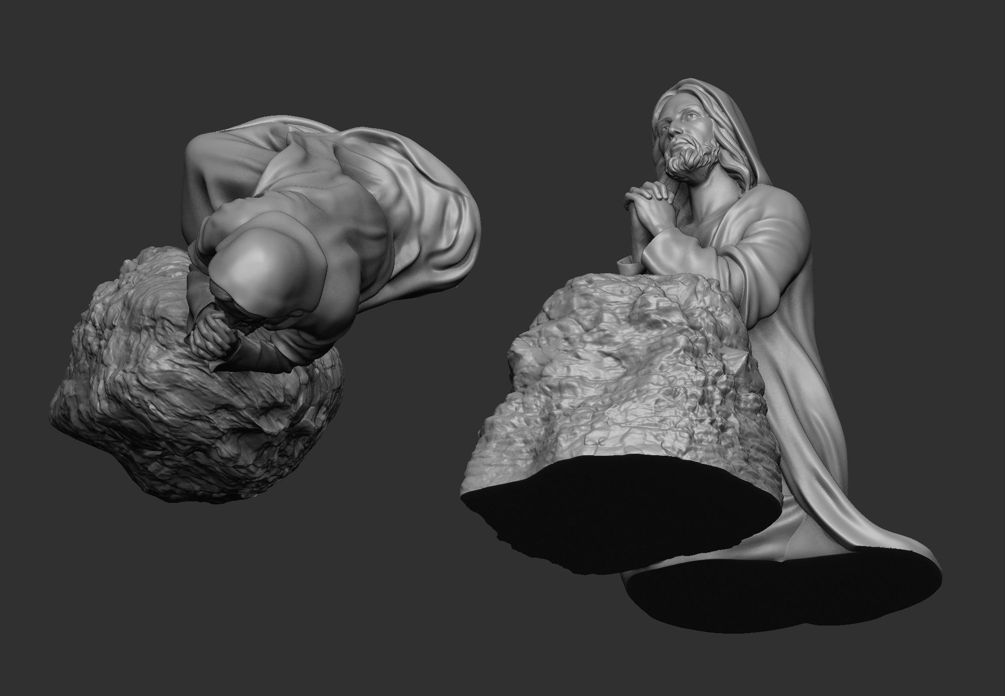 Jesus Praying 3D print model_11