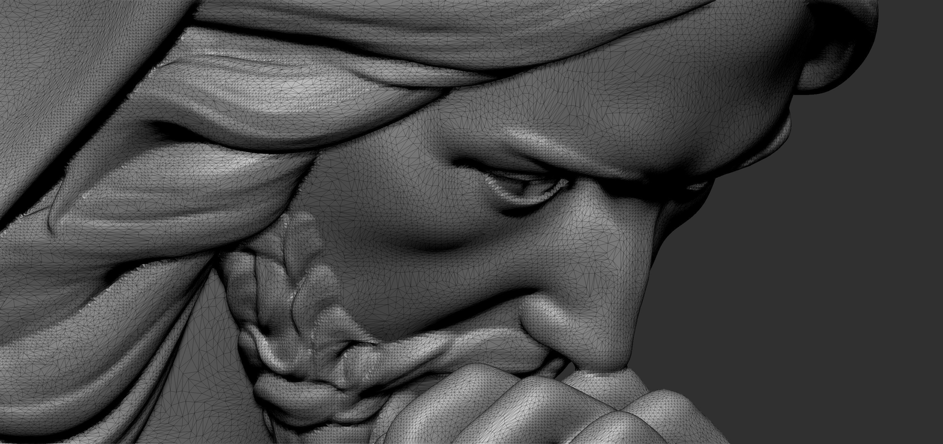 Jesus Praying 3D print model_12