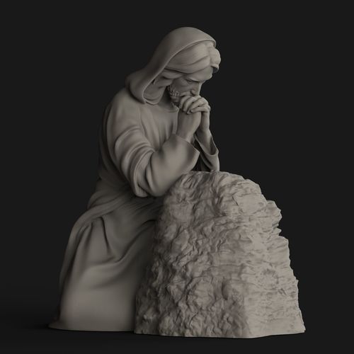 Jesus Praying 3D print model