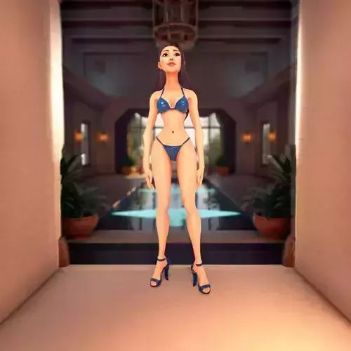 Animated Blue Bikini model pack