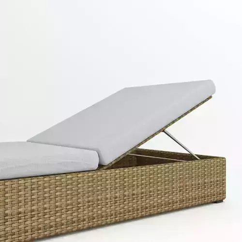 Rattan lounger 3D model