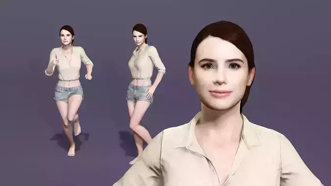 Next-Gen Hollywood Sexy Protagonist Emma Roberts Native UE Rig 