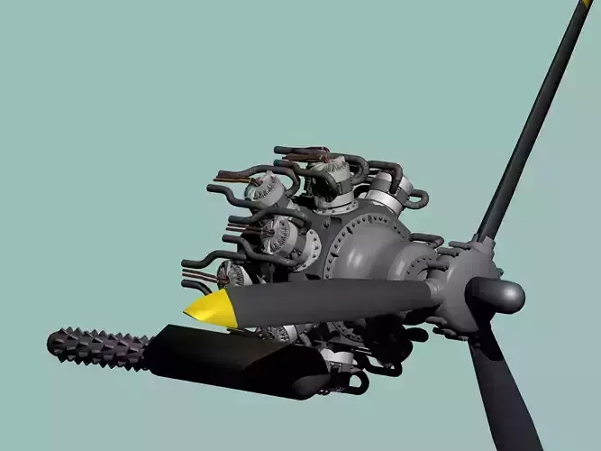Bristol Hercules aircraft engine 3D model