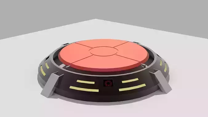 Portal floor button Free low-poly 3D model