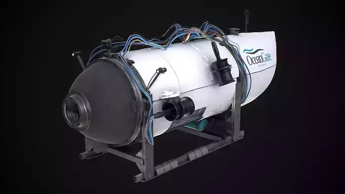 OceanGate Titan Submarine - fully modeled with interior