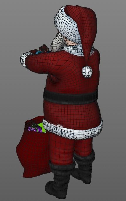 Santa Claus Low-poly 3D model_11