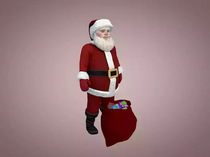 Santa Claus Low-poly 3D model