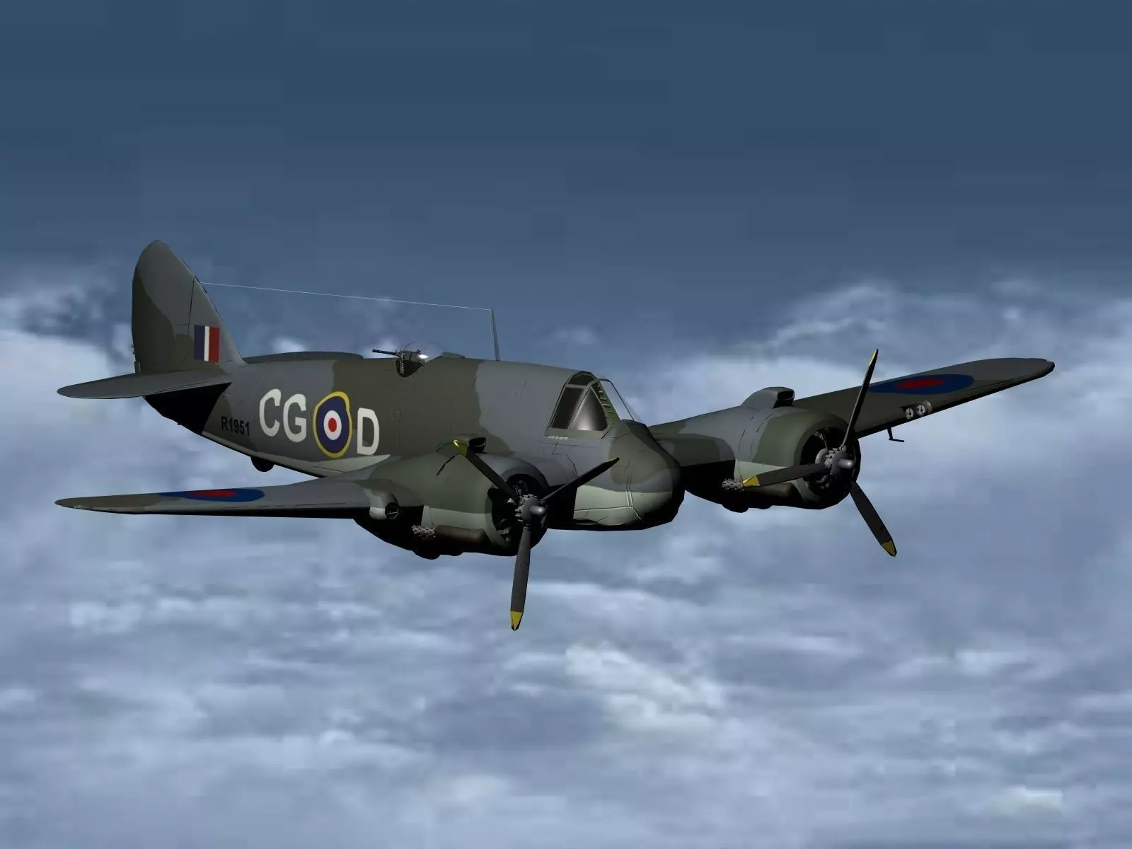 Bristol Beaufighter 3D model_0