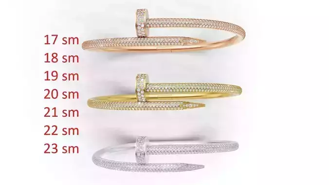 Juste Un Clou Bracelet Single Classic Model Half Paved