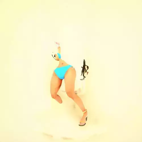 Curly Hair Bikini model pack