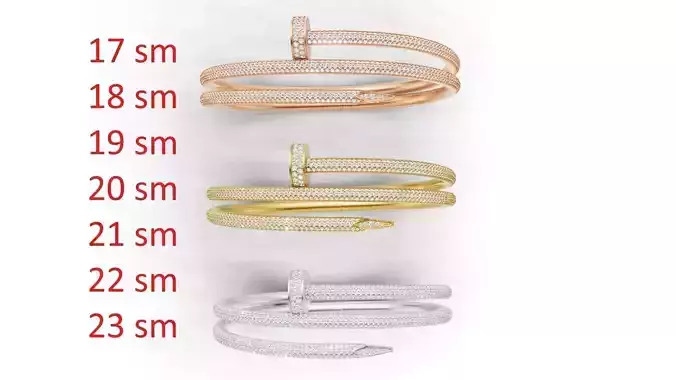 Juste Un Clou Bracelet Double Half Paved