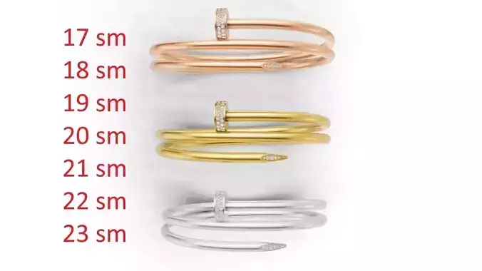 Juste Un Clou Bracelet Double Semi Paved