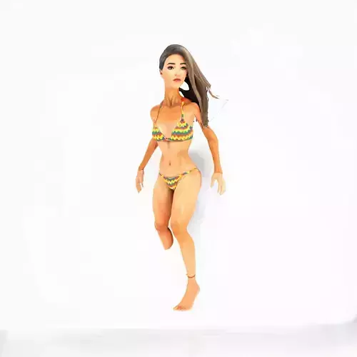 Vibrant Zigzag Swimsuit model pack