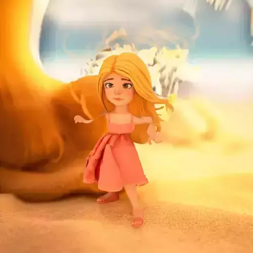 Blonde Character Dress model pack