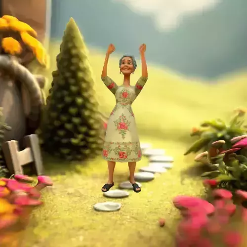 Floral Dress Character model pack