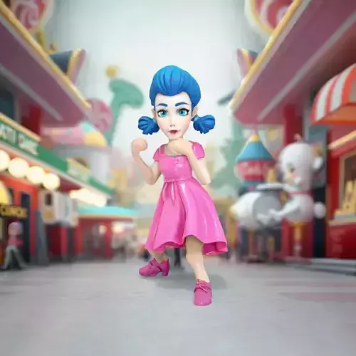 Pink Dress Kid model pack