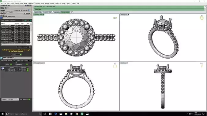 3 ct and 1ct Round Halo Solitaire Ring TWO for ONE 3dm