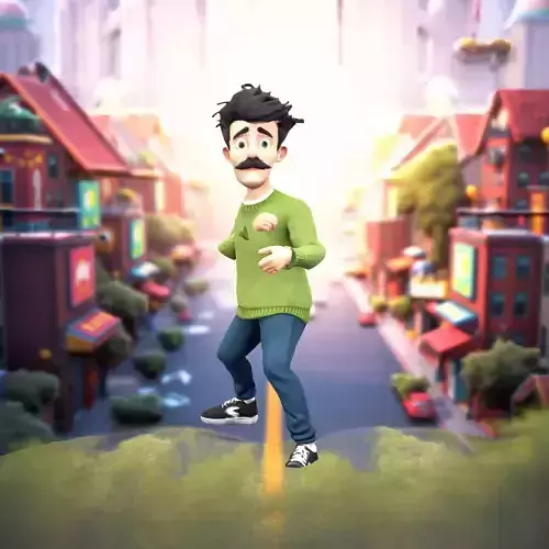 Green Sweater Character model pack