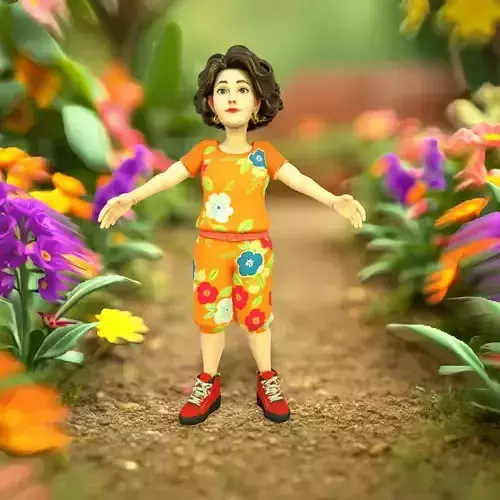 Floral Attire Character model pack