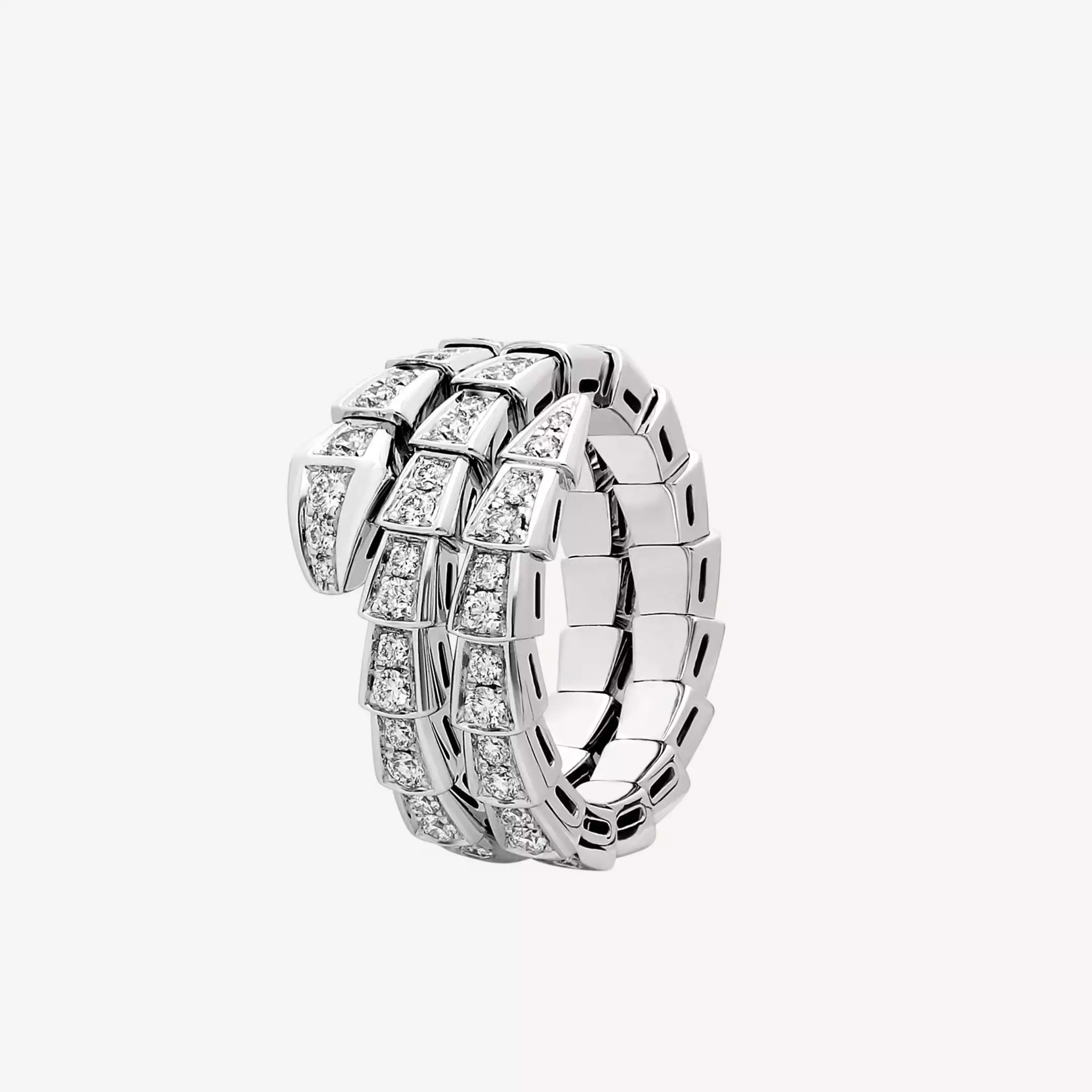 BVLGARI - SERPENTI VIPER RING - DOUBLE COIL DIAMONDS 3D print model