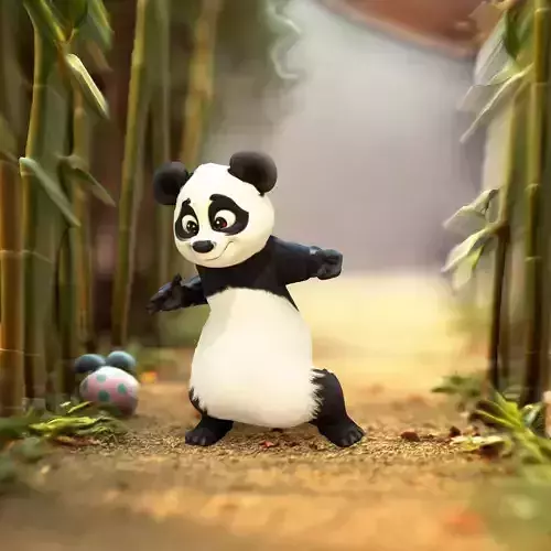 Cheerful Panda Character model pack