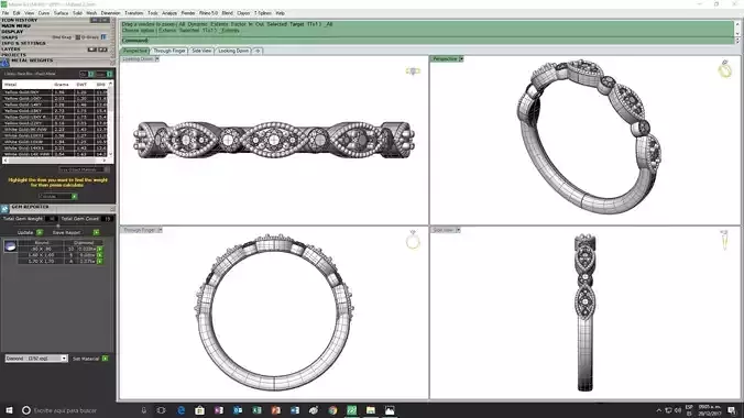 Womens Wedding Anniversary Band Vintage Style 3dm