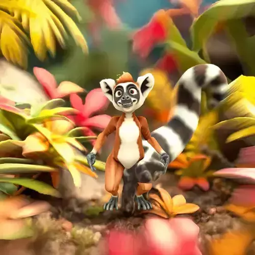 Playful Lemur Character model pack