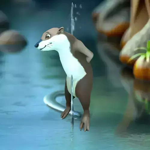 Playful Otter Character model pack